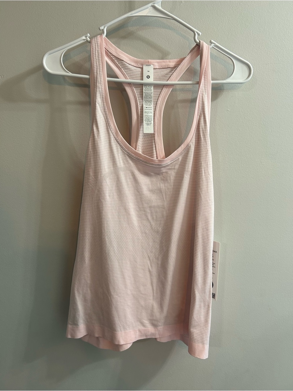 lululemon athletica Pale Pink Racerback Tank